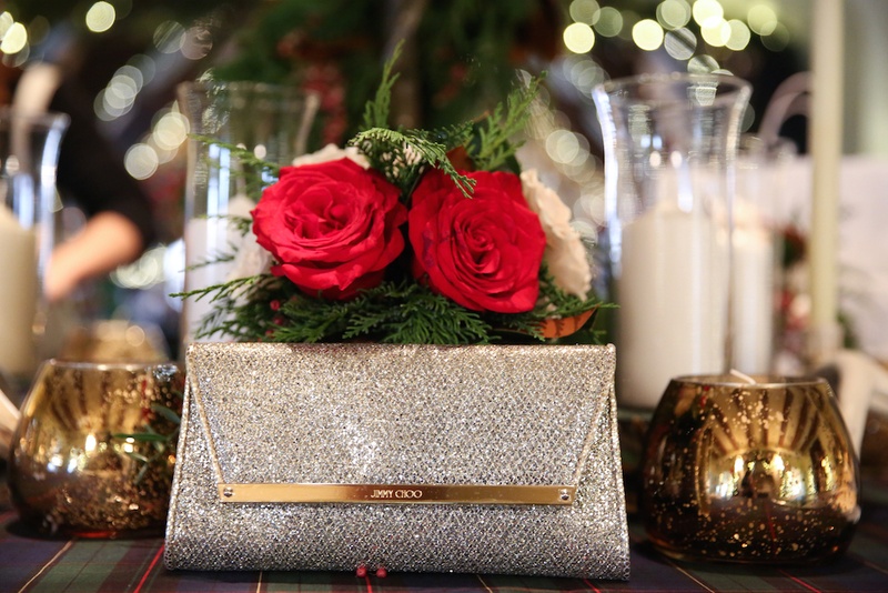Metallic Silver %26 Gold Clutch
Photography: Robyn Rachel Photography
Read More:
http://www.insideweddings.com/weddings/christmas-theme-wedding-with-festive-red-green-decor-in-illinois/729/ Jimmy Choo shimmering wedding bag clutch with silver fabric and gold hardware
