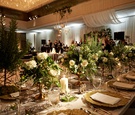 Long Table with Gold & Greenery Décor