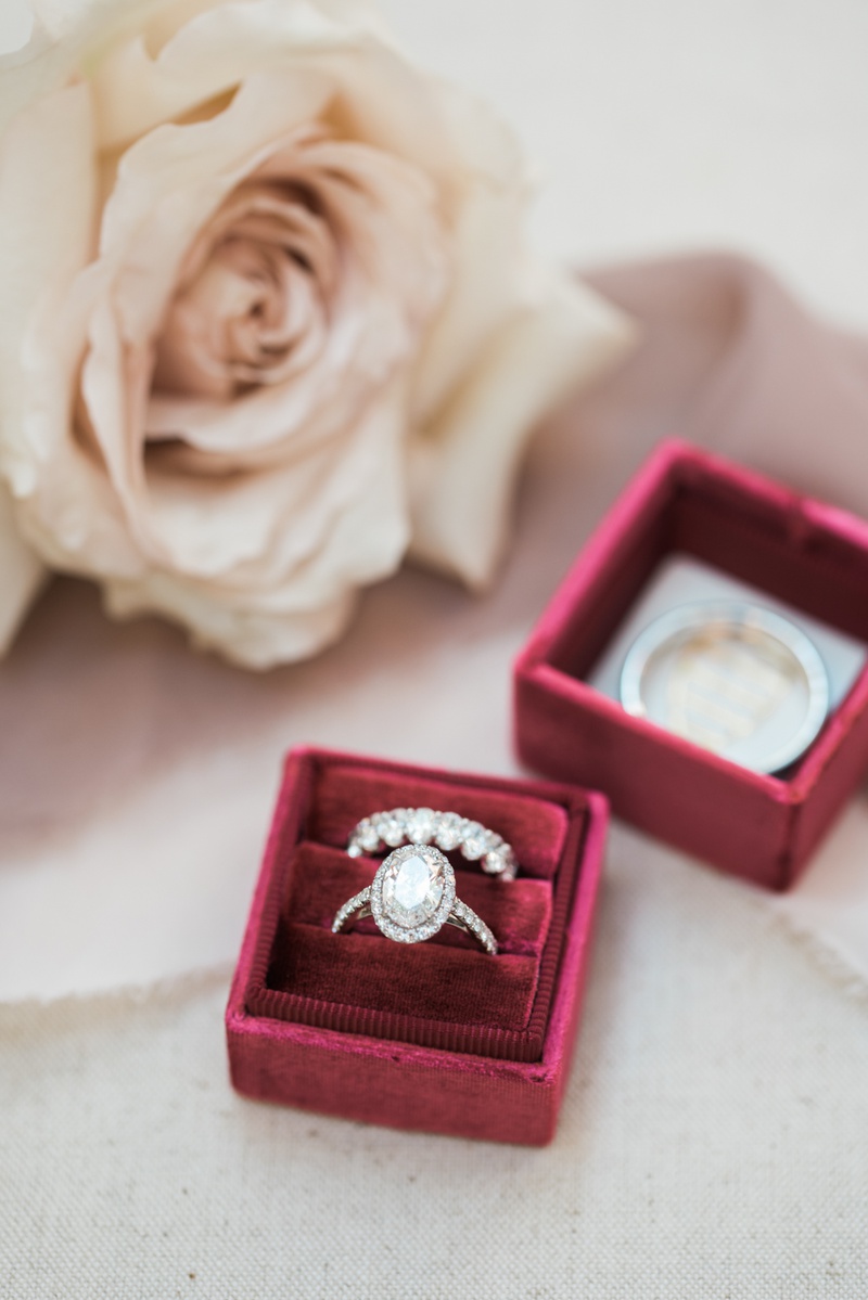 Oval Diamonds in Engagement and Wedding Ring
Photography: Hello Blue Photo
Read More:
http://www.insideweddings.com/weddings/boho-chic-wedding-with-traditional-jewish-ceremony-in-malibu/1156/ oval diamond halo engagement ring, eternity wedding band of halo diamond