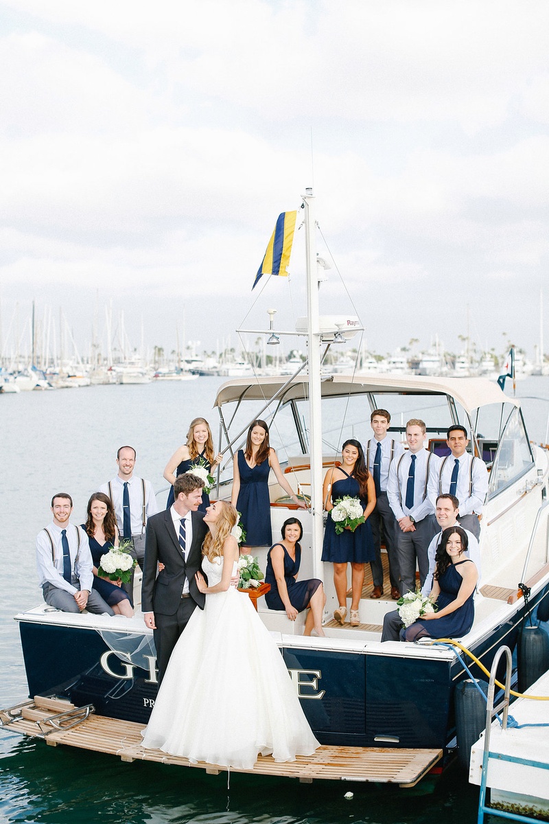 Transportation Photos San Diego Wedding Party on Boat Inside Weddings