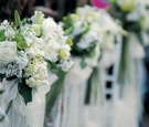 White Aisle Bouquets