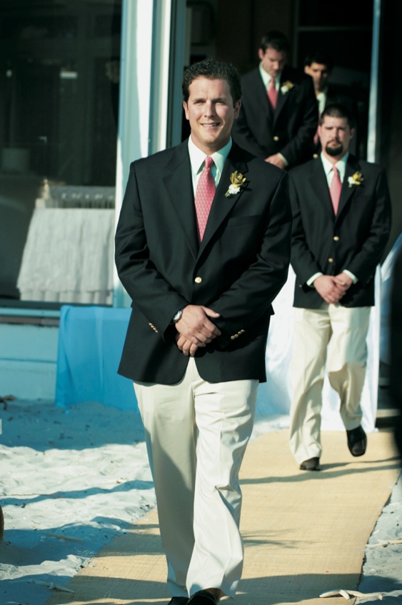 Pink Tie Groomsmen
Photography: Mermin + Christie Photographers
Read More:
http://www.insideweddings.com/weddings/tropical-theme-beach-wedding-in-naples-florida/184/ groomsmen walk down aisle wearing pink ties