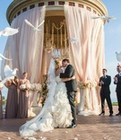 Romantic Dove Release
Photography: Samuel Lippke Studios
Read More:
http://www.insideweddings.com/weddings/dreamy-newport-beach-california-wedding-with-breathtaking-decor/425/ Bride and groom kiss among flying doves