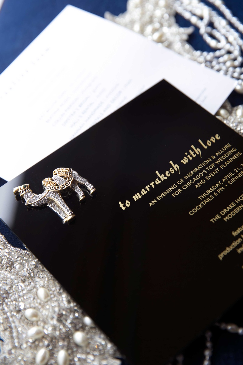 Black and Yellow Invitation Suite for Styled Shoot
Photography: Collin Pierson Photography
Read More:
http://www.insideweddings.com/weddings/bold-and-bright-wedding-styled-shoot-inspired-by-marrakesh-morocco/825/ black and yellow invitations to a styled shoot with animal pendant on jewelry