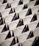 Unique Escort Cards
Photography: Todd Johnson Photography
Read More:
http://www.insideweddings.com/weddings/1930s-themed-wedding-at-the-millennium-biltmore-hotel-in-california/222/ Artistic seating cards with triangle shapes