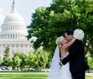 Couple Kissing with U.S. Capitol Backdrop