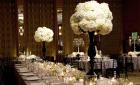 Ballroom Reception Décor
Photography: Bob %26 Dawn Davis Photography
Read More:
http://www.insideweddings.com/weddings/chic-black-white-summer-wedding-in-chicago-illinois/369/ Black and white dinner table decor