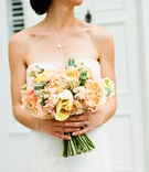 Peach %26 Yellow Bridal Bouquet
Photography: Braedon Photography
Read More:
http://www.insideweddings.com/weddings/colorful-wedding-featuring-a-punchy-peach-palette/1173/ spring wedding ideas bright peach yellow pink orange wedding bouquet bride holding stems greenery
