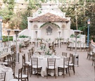 Courtyard Reception with Patio Lights