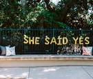 "She Said Yes" Gold Balloons