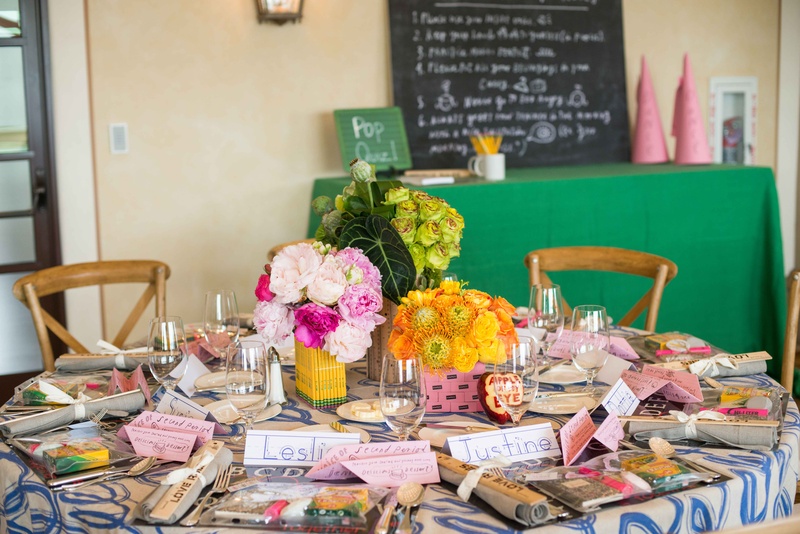 School-Themed Bridal Shower Tablescape
Photography: John %26 Joseph Photography Inc.
Read More:
http://www.insideweddings.com/weddings/a-school-themed-bridal-shower-in-beverly-hills-for-a-teacher/890/ pink peonies in pencil centerpiece, yellow flowers in pink eraser centerpiece, green in ruler vase