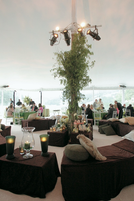 Lounge Area
Photography: Sherman Chu Photographer
Read More:
http://www.insideweddings.com/weddings/elegant-garden-style-vineyard-wedding-in-sonoma-california/205/ Wedding reception lounge area with a tree, brown furnishings, and candles