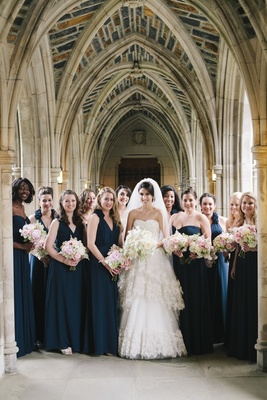 navy blue gold and ivory wedding at duke university inside weddings