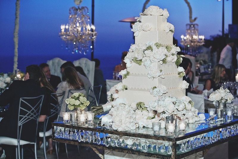 Brittney Palmer's Wedding Cake
Photography: Daniel Kincaid Photography
Read More:
http://www.insideweddings.com/weddings/brittney-palmer-and-aaron-zalewski/595/ Square cake with sugar flowers on mirrored table