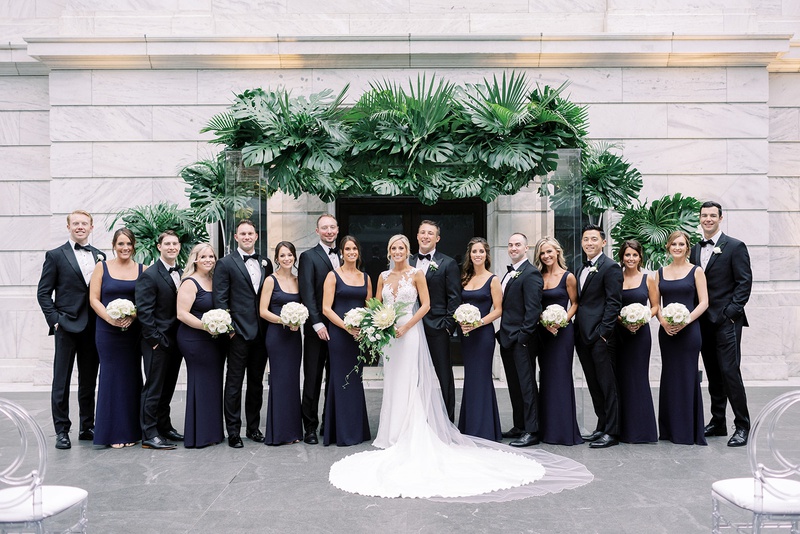 Wedding Party in Front of Tropical Arch
Photography: Lauren Gabrielle Photography
Read More:
http://www.insideweddings.com/weddings/summer-real-wedding-featuring-tropical-decor-at-an-art-museum/1328/ wedding party bride groom bridesmaids and groomsmen in front of ceremony arch tropical greenery