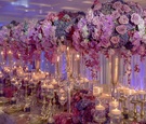 Tall Purple-and-Pink Floral Arrangements