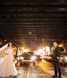 Bride and Groom in Chicago Crosswalk
Photography: Carasco Photography
Read More:
http://www.insideweddings.com/weddings/jewish-wedding-with-classic-ivory-and-gold-decor-in-chicago/983/ bride in essence of australia wedding dress, groom in bonobos tux, standing in crosswalk in Chicago