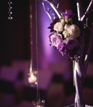 Unique Ceremony Decoration
Photography: Jason + Gina Wedding Photographers
Read More:
http://www.insideweddings.com/weddings/vineyard-inspired-wedding-at-four-seasons-denver-colorado/453/ Silver tree decorated with purple flowers and candles