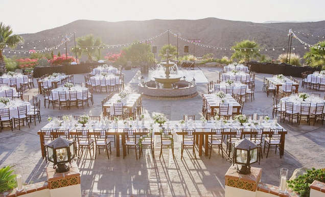 Spanish Style Ceremony Outdoor Ranch Wedding Reception Inside