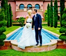 Couple Kissing on Fountain