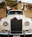 Antique Rolls-Royce
Photography: Hazelnut Photography
Read More:
http://www.insideweddings.com/weddings/european-influenced-autumn-wedding-in-los-angeles-california/365/ Ivory vintage car with Just Married flags