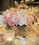 Reception Centerpiece
Photography: Barnet Photography
Read More:
http://www.insideweddings.com/weddings/blush-ballroom-wedding-with-crystal-details-in-los-angeles/175/ Small wedding reception centerpiece of roses, orchids, and hydrangeas