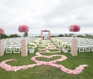 Ombré Pink & White Flower Aisle