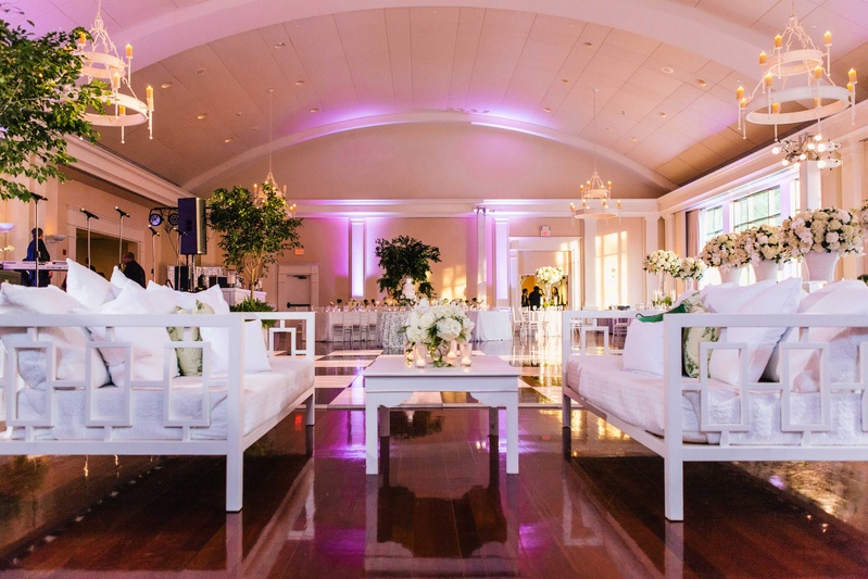 Reception Décor Photos White Lounge Furniture on Wood Floors Inside