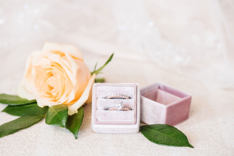 Bride's Rose Gold Engagement Ring
Photography: Justin %26 Mary Marantz
Read More:
http://www.insideweddings.com/weddings/intimate-destination-wedding-at-8th-century-abbey-in-umbria-italy/1274/ bridal jewelry rose gold solitaire engagement ring pave band wedding ring velvet pink ring box rose