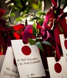 Wax Seal Escort Cards
Photography: Nancy Cohn Photography %26 Lauren and Abby Ross Weddings
Read More:
http://www.insideweddings.com/weddings/modern-wedding-with-black-white-elements/325/ White escort card with calligraphy and red wax seal