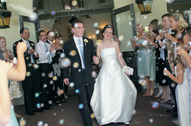 couples photos bubble wedding send off inside weddings