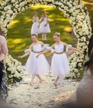 Ballerinas Dancing Down the Aisle
Photography: Brian Bossany Photography
Read More:
http://www.insideweddings.com/weddings/luxurious-heaven-inspired-royal-wedding-celebration-in-minneapolis/1333/ outdoor wedding ceremony inspired by heaven angels ballerinas ballet dancers on flower petal aisle