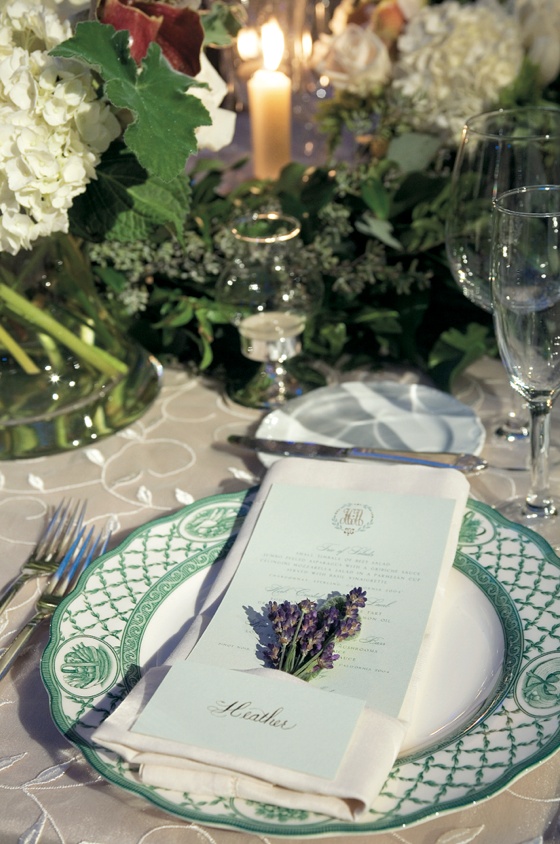Garden-Inspired Place Setting
Photography: Gruber Photographers
Read More:
http://www.insideweddings.com/weddings/english-garden-inspired-fall-wedding-in-new-york-city/210/ Secret garden themed reception table