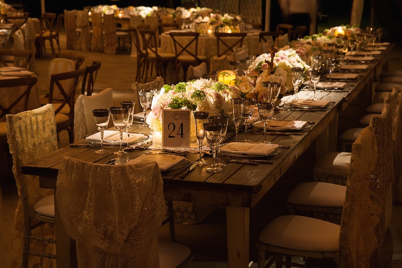 Reception Decor Photos Wood Lace Reception Table Decor
