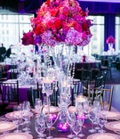 Pink-and-Purple Floral Arrangement with Crystals
Photography: Alucinarte Films
Read More:
http://www.insideweddings.com/weddings/vibrant-indian-wedding-with-purple-details-in-new-york-city/815/ hydrangeas, stocks, orchids, lilies, roses, and phalenopsis in pink and purple, crystal strands