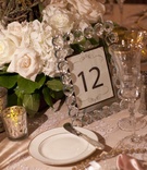 Crystal-Framed Table Card
Photography: Victor Sizemore Photography
Read More:
http://www.insideweddings.com/weddings/twilight-inspired-wedding-at-the-langham-huntington-in-california/359/ Table numbers with black border in clear jewel frame