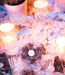 Take-Home Favors for Guests
Photography: The Day by Ira Lippke
Read More:
http://www.insideweddings.com/weddings/elegant-winter-wedding-with-frosted-decor-at-a-museum-in-brooklyn/1113/ Wedding with winter theme snowy branches candle votives chocolates in bag plastic
