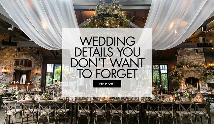 6 Details to Remember When Wedding Planning
Article: 6 Details to Remember When Wedding Planning
Photography: Vue Photography
Read More:
http://www.insideweddings.com/news/planning-design/6-details-to-remember-when-wedding-planning/4605/ The things that seem minor until you realize you forgot to take care of them.