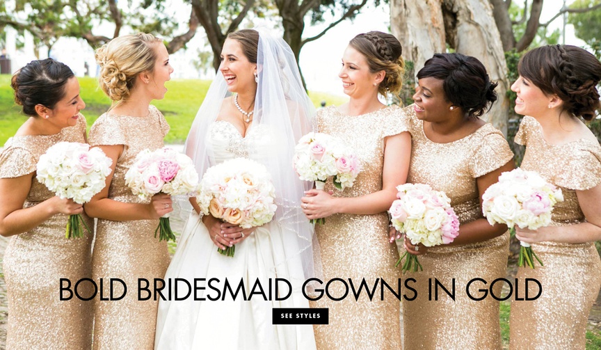 Gold Bridesmaid Dresses
Article: 7 Dresses for Your Bridesmaids in Shimmering Gold
Photography: George Street Photo %26 Video
Read More:
http://www.insideweddings.com/news/fashion/7-dresses-for-your-bridesmaids-in-shimmering-gold/3880/ gold bridesmaid dresses gowns gilt make your girls stand out metallics wedding attire