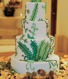 Leaf and Vine Cake
Photography: Nino Rakichevich Photography
Read More:
http://www.insideweddings.com/weddings/wedding-with-cinderella-theme-in-santa-barbara-california/61/ Nature-inspired wedding confection with petals