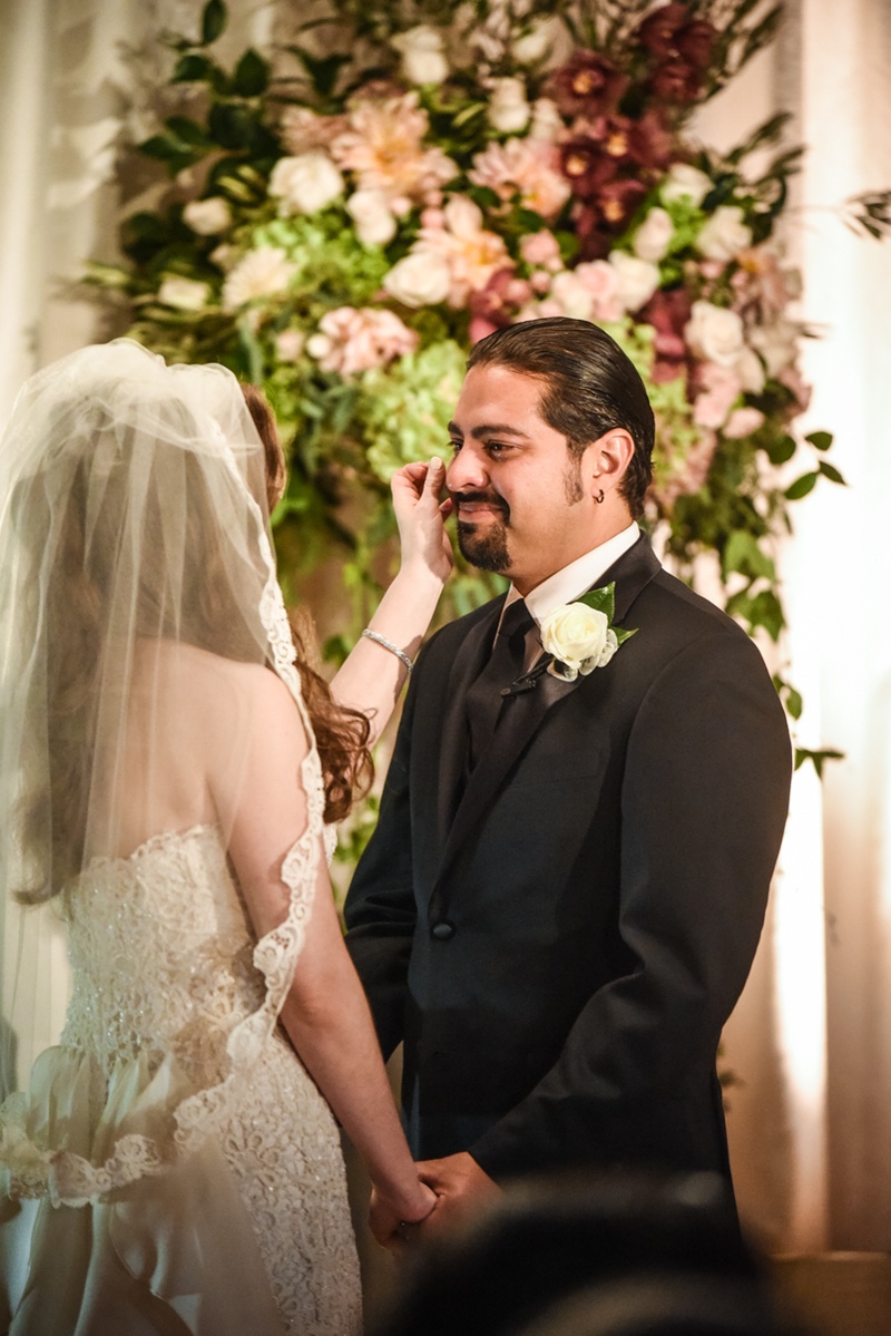 Bride Wipes Tear From Groom's Face
Photography: Joe Photo
Read More:
http://www.insideweddings.com/weddings/the-unique-and-intimate-wedding-of-trains-bassist-hector-maldonado/879/ bride in oscar de la renta wipes tear of groom in tommy hilfiger hector maldonado from train