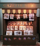 Faux Newsstand Display
Photography: Lawrence Crandall Photography
Read More:
http://www.insideweddings.com/weddings/fall-inspired-california-wedding-nyc-themed-after-party/212/ New York City inspired gazette news stand