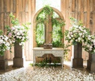 Romantic Altar in a Barn