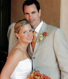 San Diego Wedding Couple
Photography: Barber Photography
Read More:
http://www.insideweddings.com/weddings/tropical-backyard-wedding-with-bright-citrus-hues-in-san-diego/121/ Bride and groom in summer attire with orange flowers