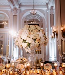 Candelabra %26 Tall Centerpiece with Candlelight
Photography: Janelle Elise Photography
Read More:
http://www.insideweddings.com/weddings/luxurious-real-wedding-with-gold-ivory-blush-palette-in-atlanta/1209/ wedding reception ballroom tall centerpiece white orchid hydrangea pink flower rose gold candles