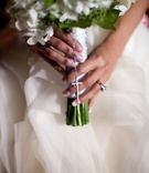 Rosary Bead Bouquet
Photography: Jessica Lewis Photography
Read More:
http://www.insideweddings.com/weddings/summer-wedding-at-the-sls-hotel-beverly-hills-california/460/ Bride holds white and green bouquet with blue bead rosary
