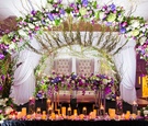 Sweetheart Table with Floral Arch
