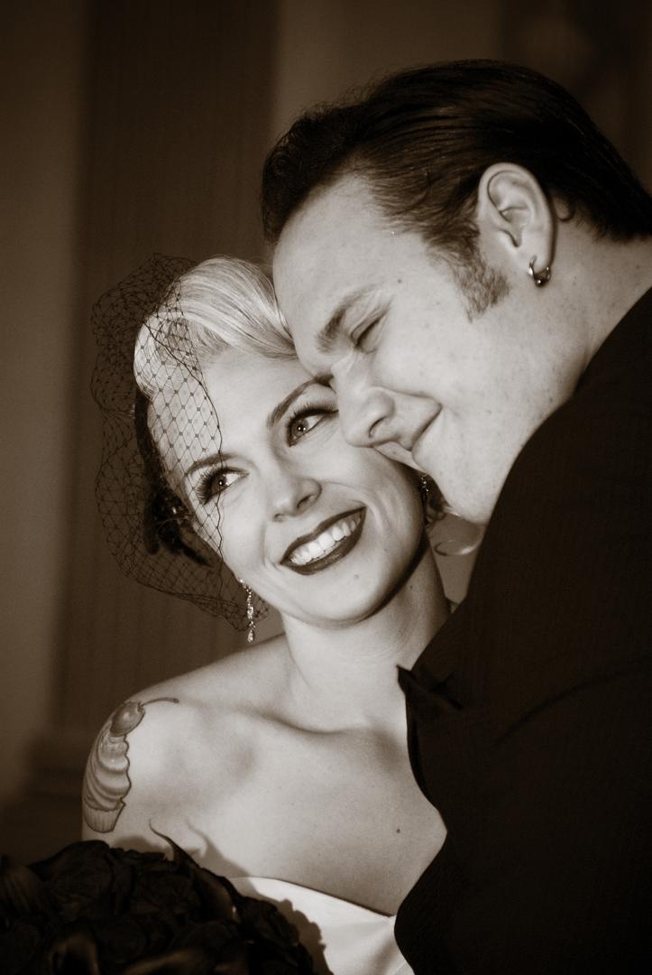 Brandon Saller, Drummer of Atreyu, and His Bride
Photography: Barnet Photography
Read More:
http://www.insideweddings.com/weddings/ashley-reeves-and-brandon-saller/261/ Black and white photo of Brandon Saller, drummer of Atreyu, and his bride