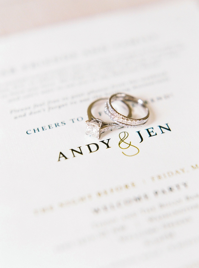 Bride's Engagement Ring on Paper Goods
Photography: Branco Prata
Read More:
http://www.insideweddings.com/weddings/chic-destination-wedding-with-california-style-in-washington-dc/1042/ Wedding ring engagement ring solitaire with pave band and diamond wedding ring on paper goods