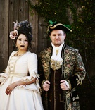 Bride %26 Groom in Costume
Photography: Stephanie Rogers Photography
Read More:
http://www.insideweddings.com/weddings/spooky-sophisticated-halloween-themed-wedding-reception/1187/ halloween wedding attire bride and groom makeup costumes halloween wedding